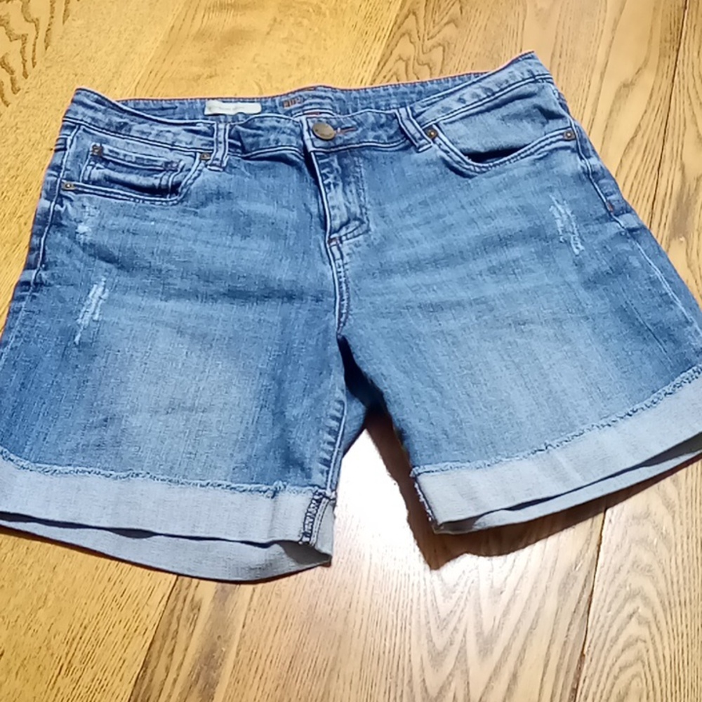 KUT FROM THE KLOTH Jeans Shorts Womens 12 BLUE BOYFRIEND DENIM Preowned Used - Picture 1 of 7